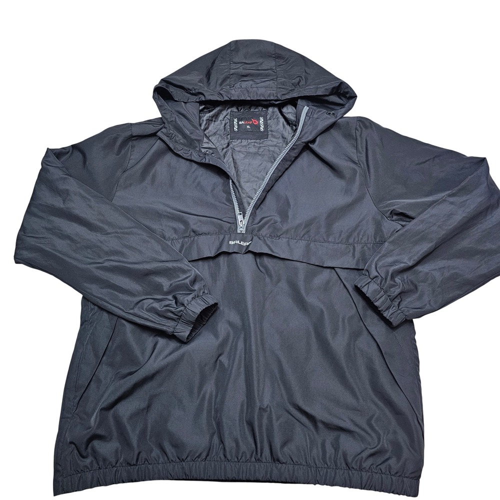 BALEAF Black Pullover Hooded Anorak Jacket Lightweight Zip Pocket Size XL - Picture 5 of 10